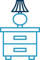 Wardrobe Line Blue Two Color Icon vector