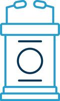 Lectern Line Blue Two Color Icon vector
