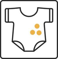 Baby Clothes Skined Filled Icon vector