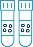 Test Tubes Line Blue Two Color Icon vector