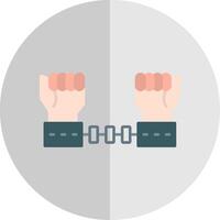 Arrested Criminal Flat Scale Icon vector