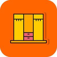 Closet Filled Orange background Icon vector