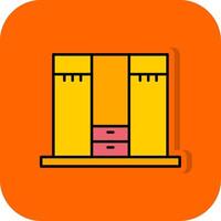 Closet Filled Orange background Icon vector