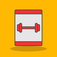 Online Workout Filled Shadow Icon vector
