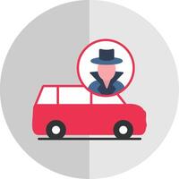 Thief Van Flat Scale Icon vector