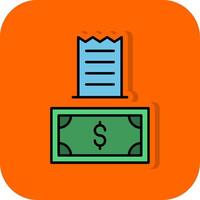 Payment Filled Orange background Icon vector