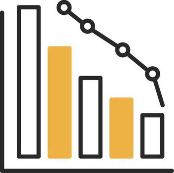 Decrease Skined Filled Icon vector