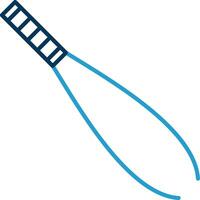 Tweezers Line Blue Two Color Icon vector