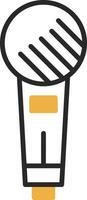 Mic Skined Filled Icon vector