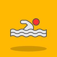 Swimming Filled Shadow Icon vector