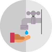 Wudu Flat Scale Icon vector