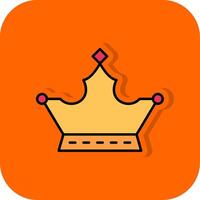 Monarchy Filled Orange background Icon vector