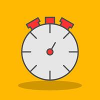 Stopwatch Filled Shadow Icon vector