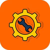 Maintenance Filled Orange background Icon vector