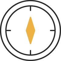 Compass Skined Filled Icon vector