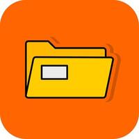 Folders Filled Orange background Icon vector