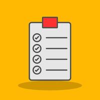 To Do List Filled Shadow Icon vector