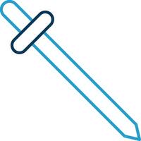 Saber Line Blue Two Color Icon vector