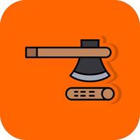 Axe Filled Orange background Icon vector