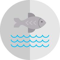 pescado plano escala icono vector