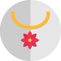 Flower Necklace Flat Scale Icon vector