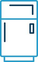 Fridge Line Blue Two Color Icon vector