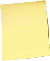 Blank Yellow Sticky Note with Curled Corner png