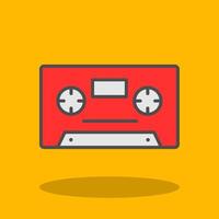 Cassette Filled Shadow Icon vector