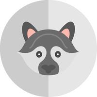 Raccoon Flat Scale Icon vector