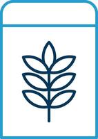 Flour Line Blue Two Color Icon vector