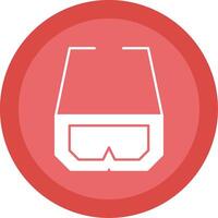 3d Glasses Glyph Multi Circle Icon vector