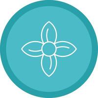 Clematis Line Multi Circle Icon vector