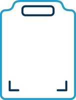 Cutting Board Line Blue Two Color Icon vector