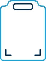 Cutting Board Line Blue Two Color Icon vector