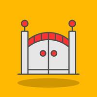 Gate Filled Shadow Icon vector