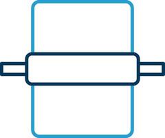 Dough Line Blue Two Color Icon vector