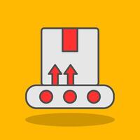 Conveyor Filled Shadow Icon vector