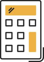 Calculator Skined Filled Icon vector