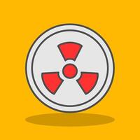 Radioactivity Filled Shadow Icon vector