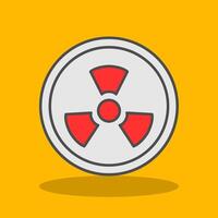 Radioactivity Filled Shadow Icon vector