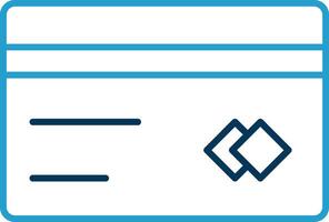 Card Line Blue Two Color Icon vector