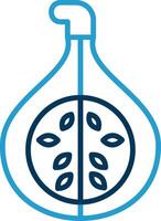 Fig Line Blue Two Color Icon vector