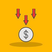 Bankruptcy Filled Shadow Icon vector