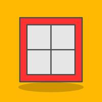 Window Filled Shadow Icon vector