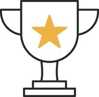 Trophy Skined Filled Icon vector