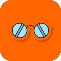 Gafas de sol lleno naranja antecedentes icono vector