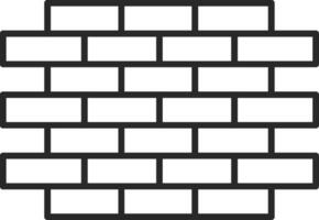 Brick Wall Skined Filled Icon vector