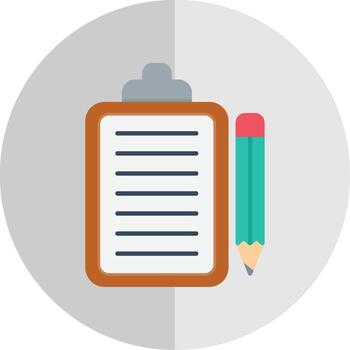 Note Flat Scale Icon vector