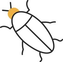 Cockroach Skined Filled Icon vector