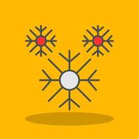Snowflake Filled Shadow Icon vector